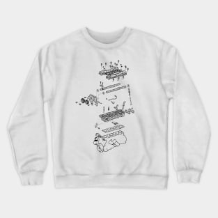 2JZ Engine Drawing Crewneck Sweatshirt